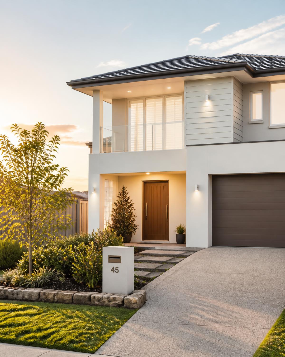 Sunlit modern family home with open living space